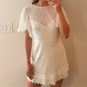 TALULAH White Lace Mini Dress